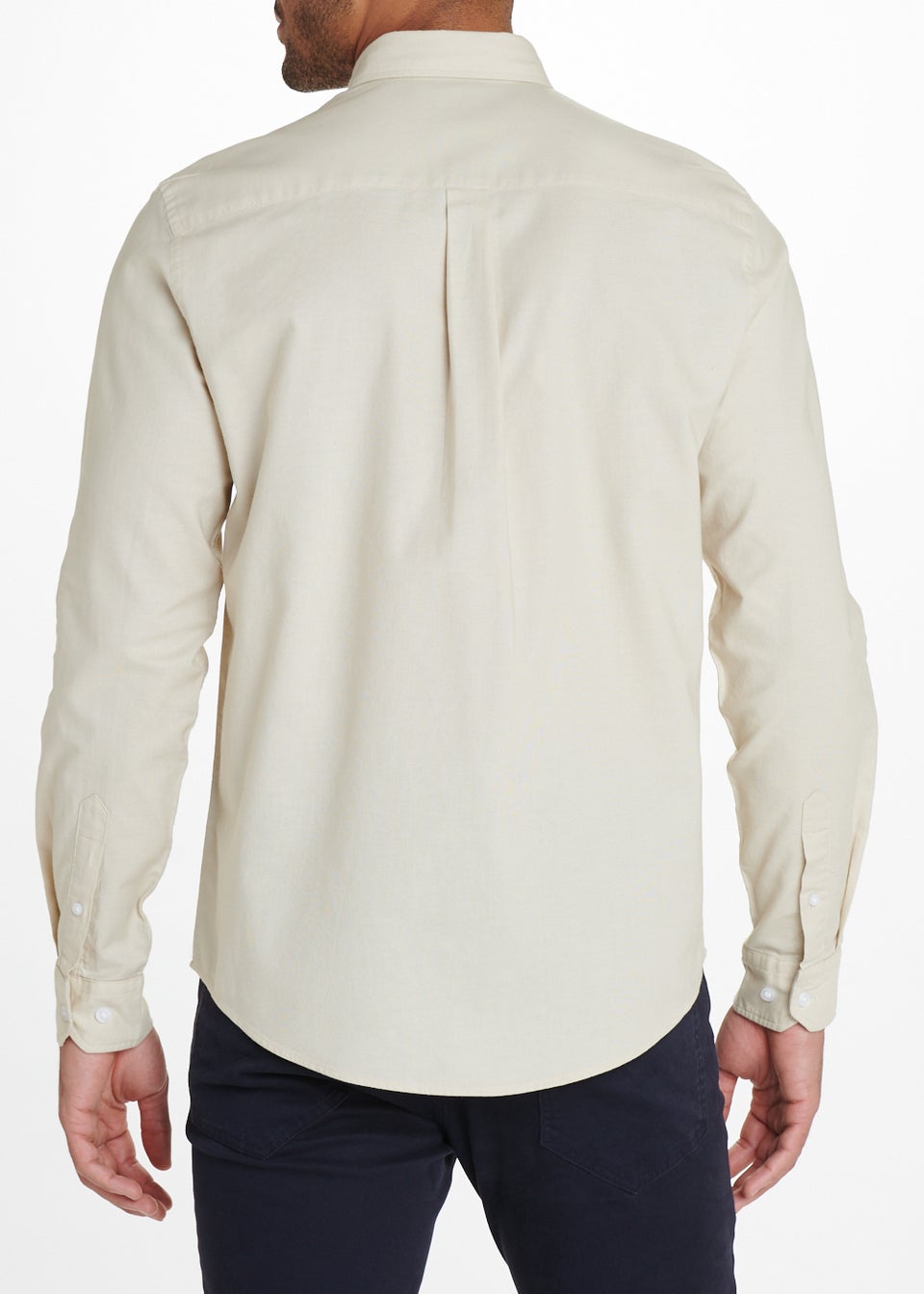 Ecru Long Sleeve Oxford Shirt