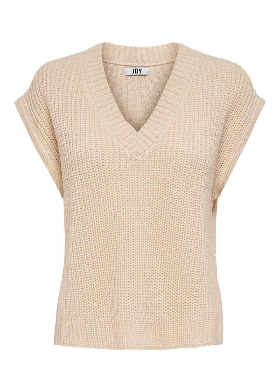 JDY Beige Knitted Tabard Jumper