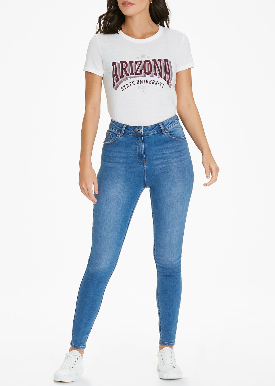 JDY White Arizona Slogan T-Shirt