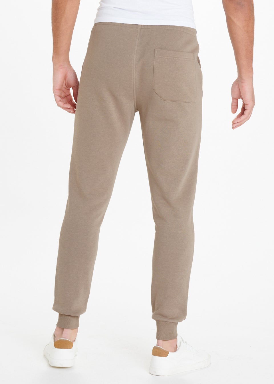 Taupe Slim Fit Cuffed Joggers