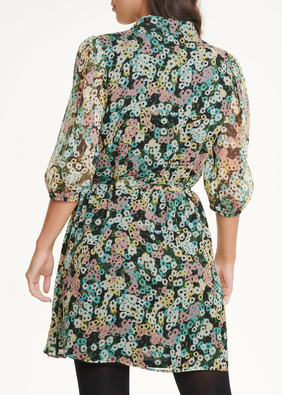 Jdy floral tie waist mini dress online