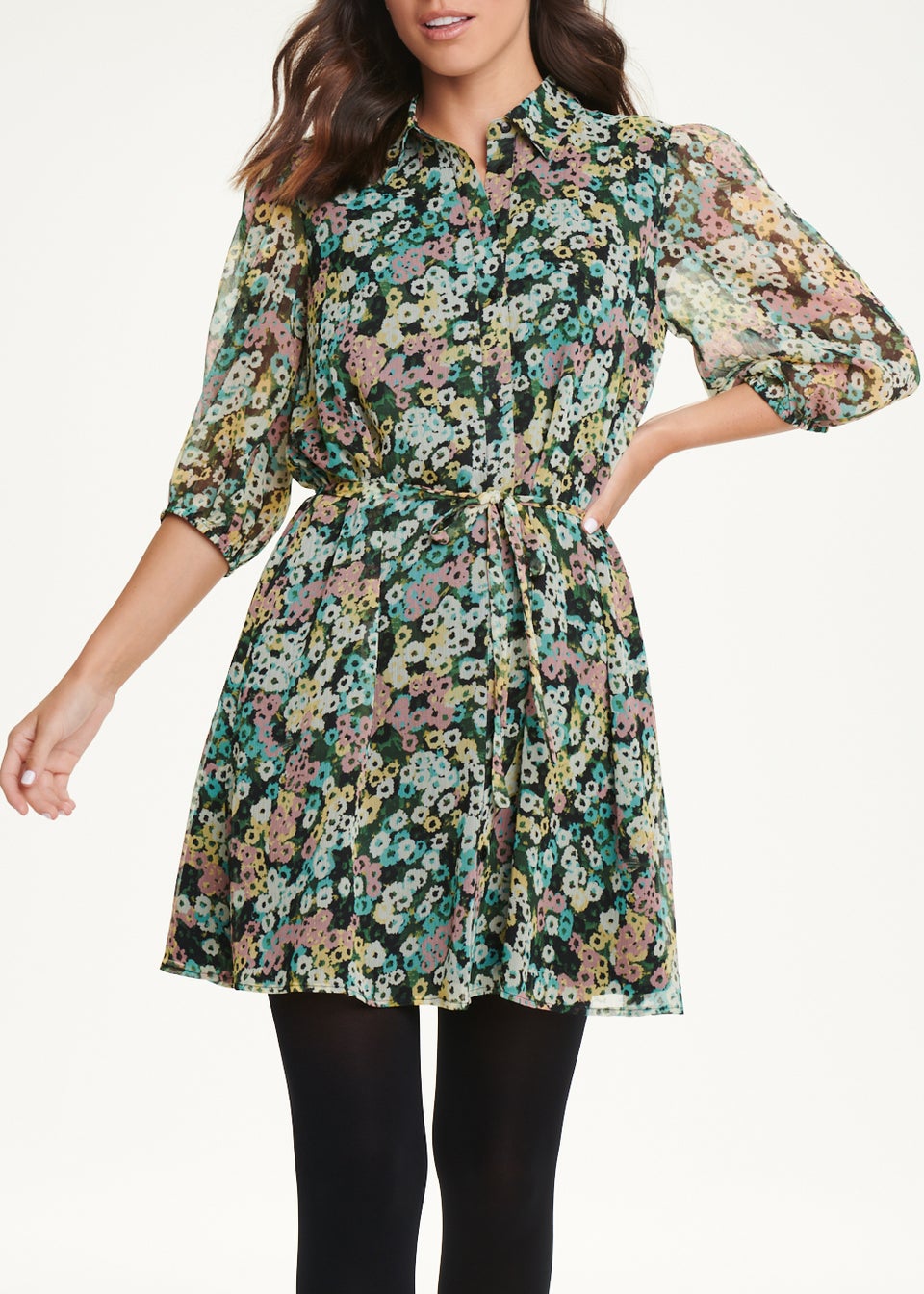 Jdy floral tie waist mini dress online