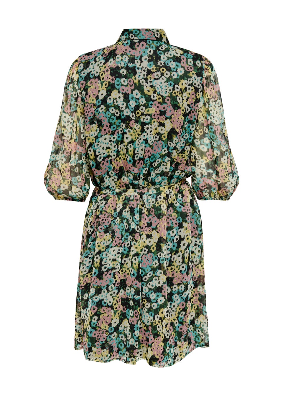 JDY Floral Tie Waist Mini Dress Matalan
