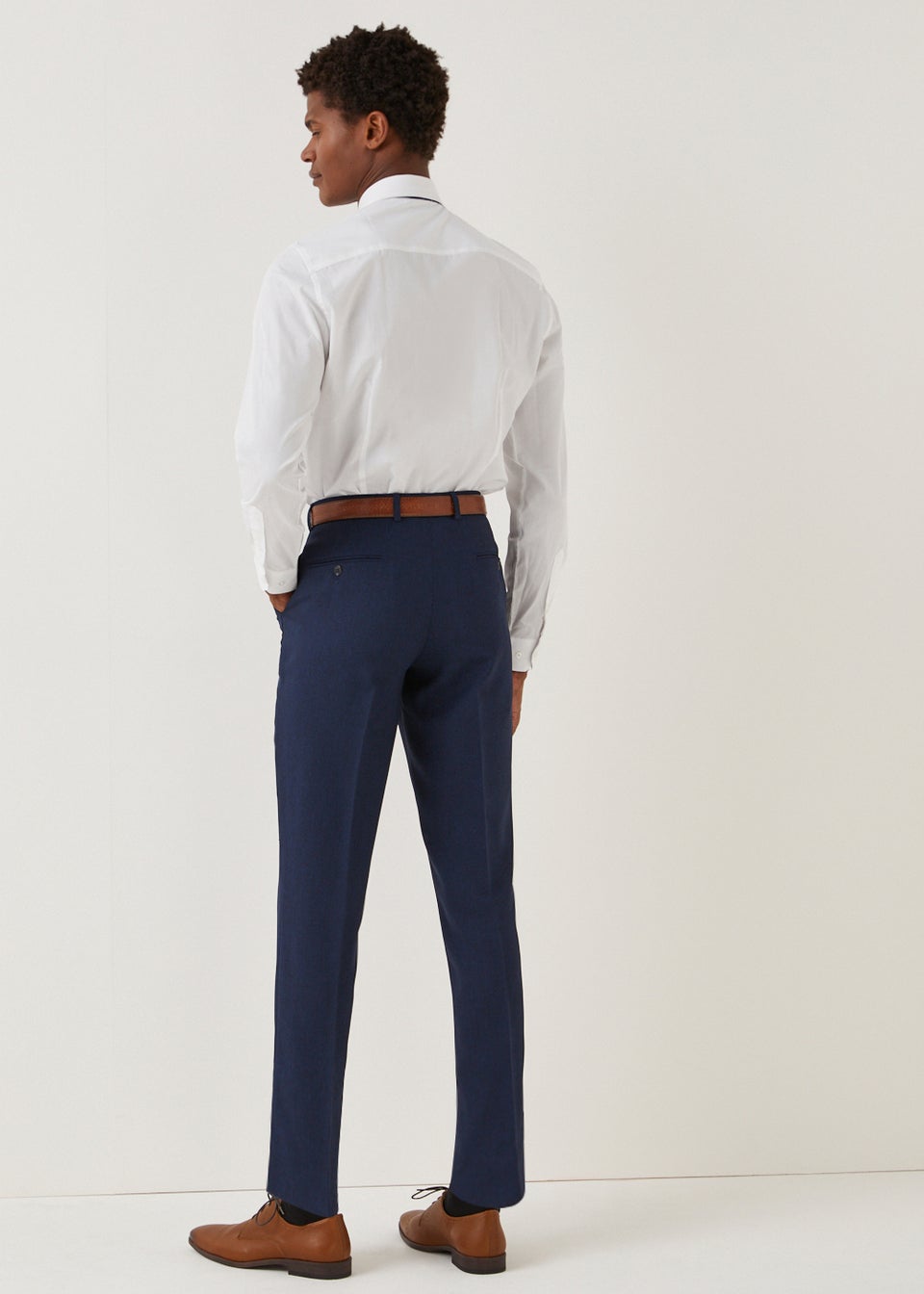 Buy Men Navy Solid Slim Fit Formal Trousers Online  701927  Peter England