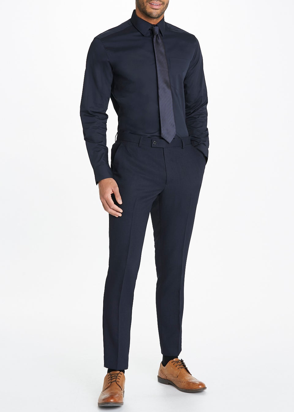 Taylor & Wright Bristol Navy Slim Fit Suit Trousers