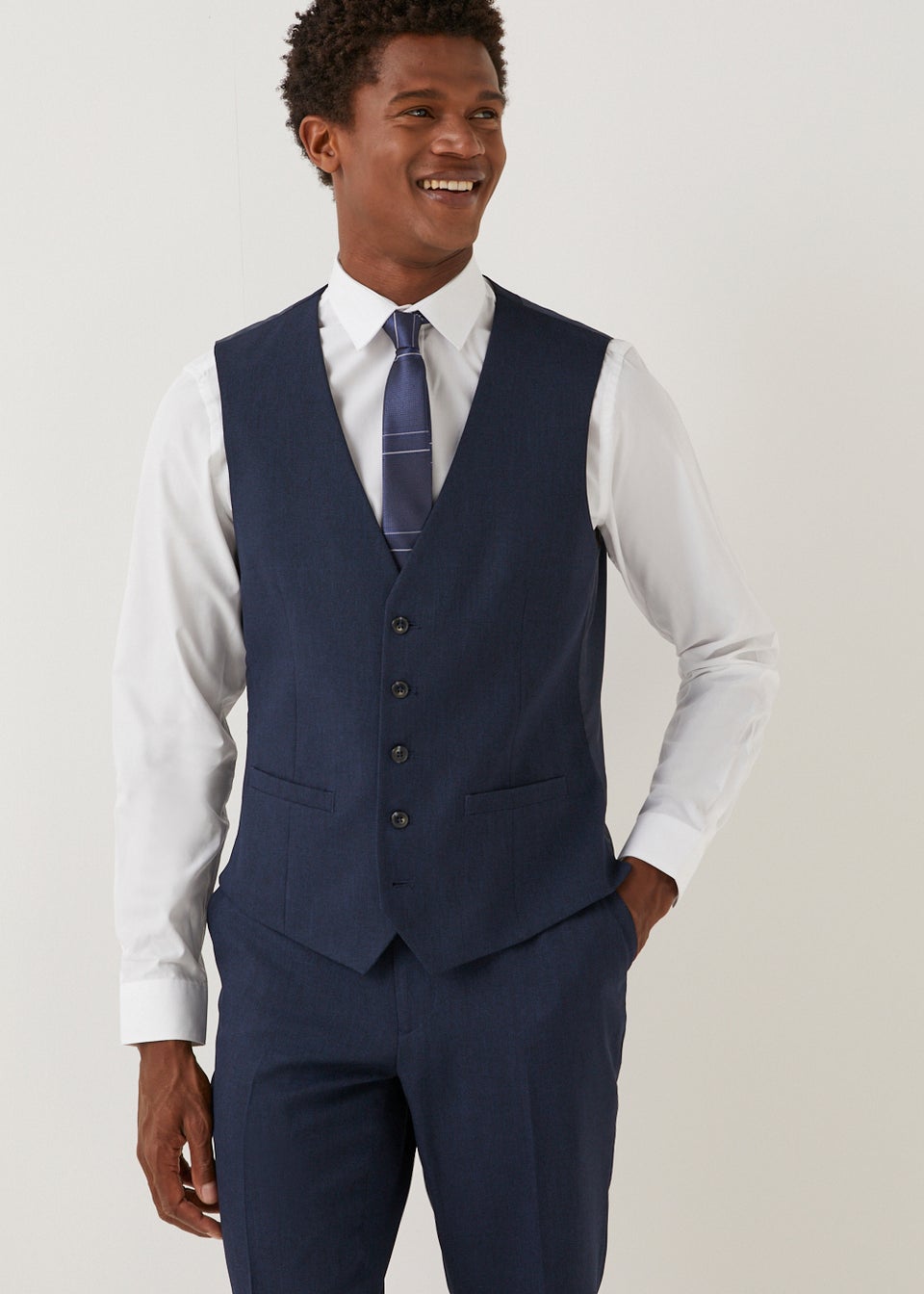 Taylor  Wright Hanks Grey Slim Fit Suit Waistcoat  Matalan