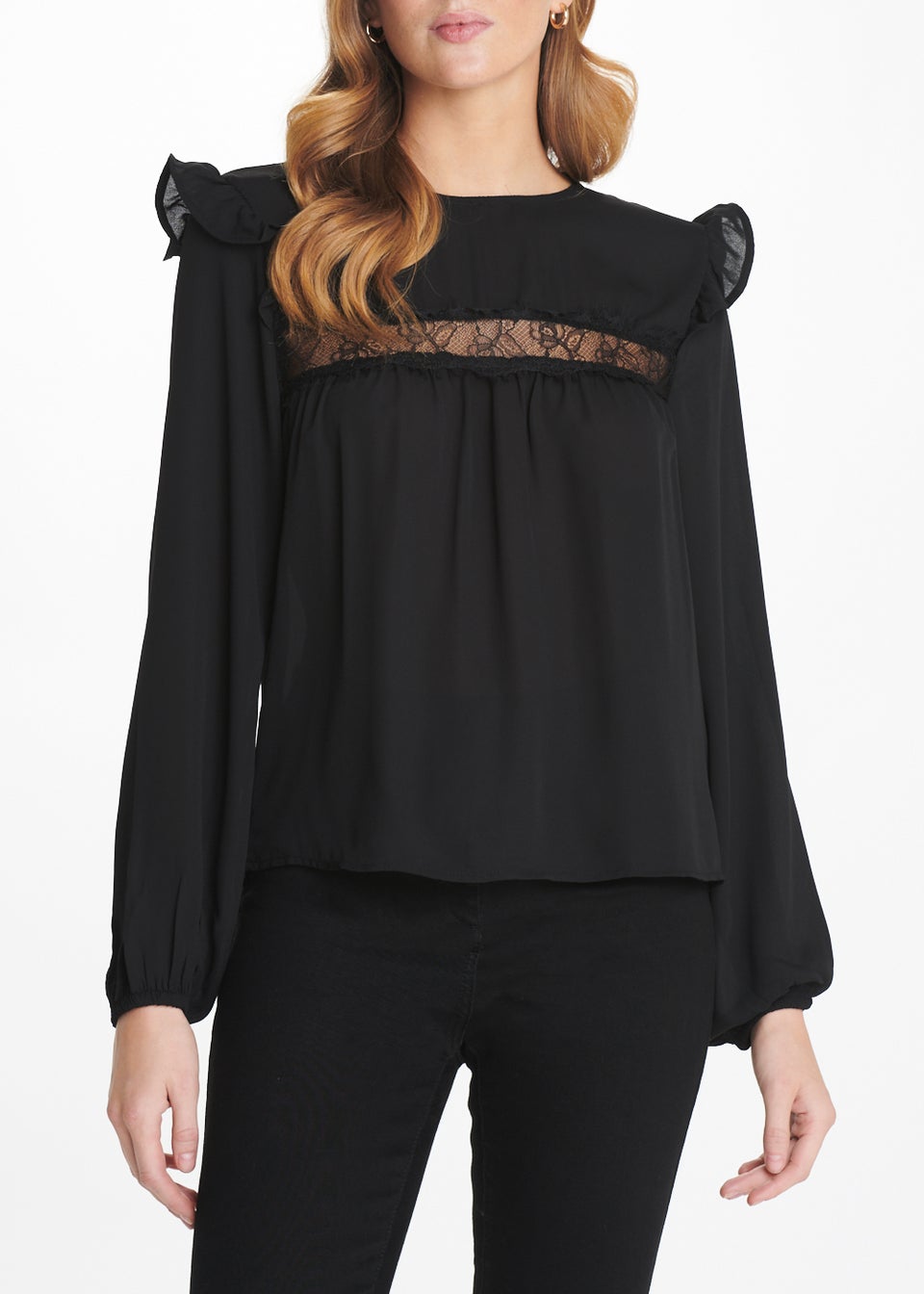 JDY Mimi Black Lace Blouse