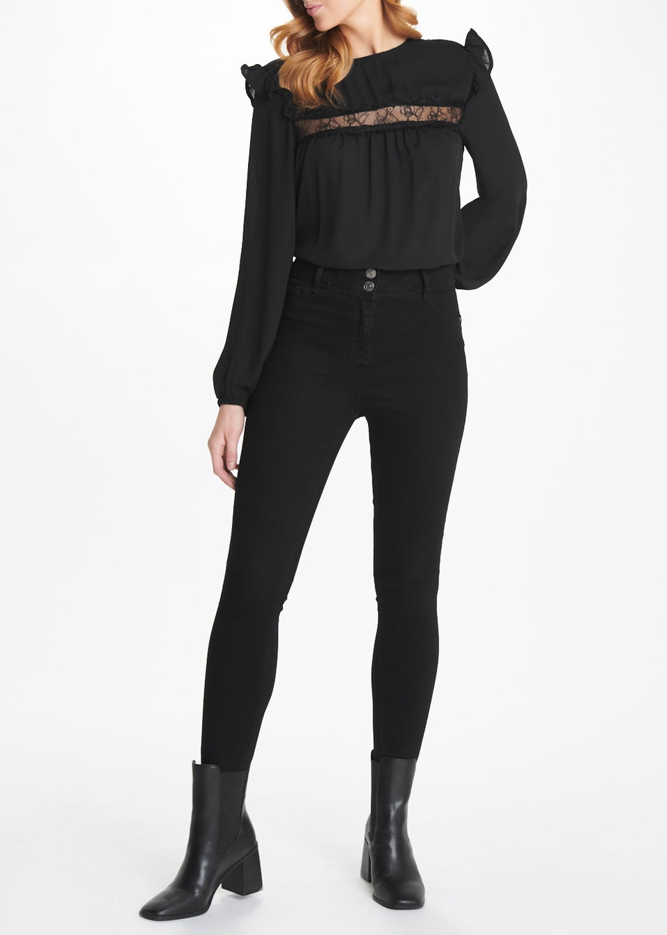 JDY Mimi Black Lace Blouse