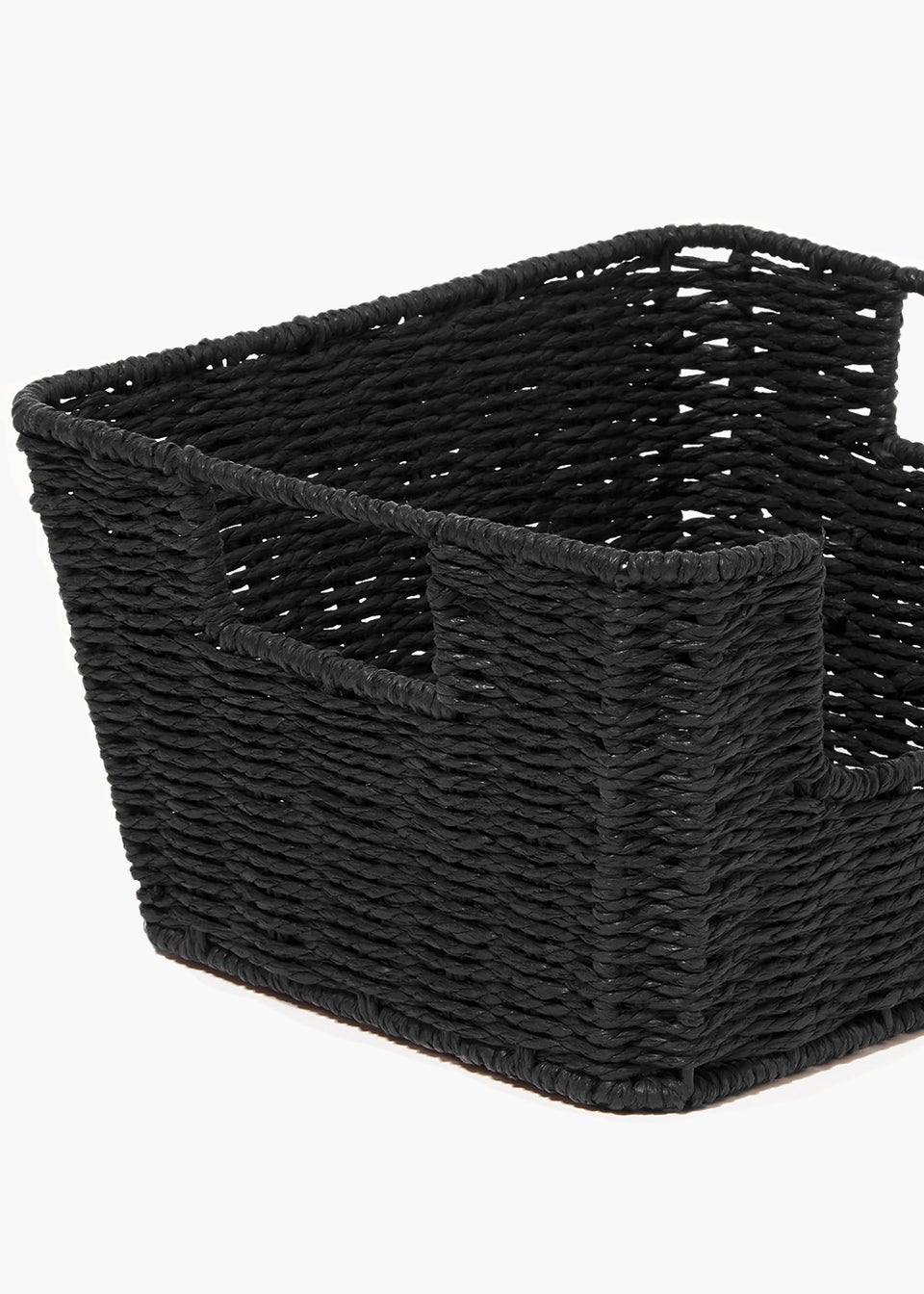 Black Woven Basket (25cm x 25cm x 15cm)
