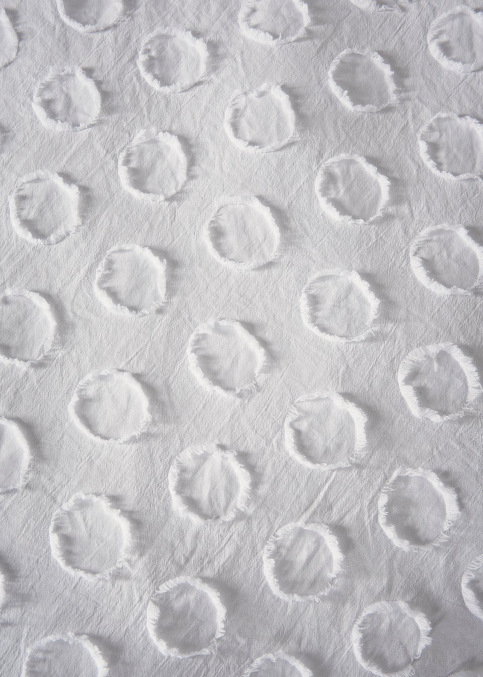 White Tufted Spot Duvet Cover