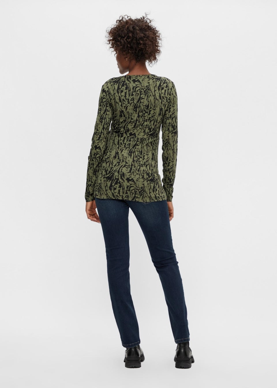 Mamalicious Maternity Green Print Nursing Top