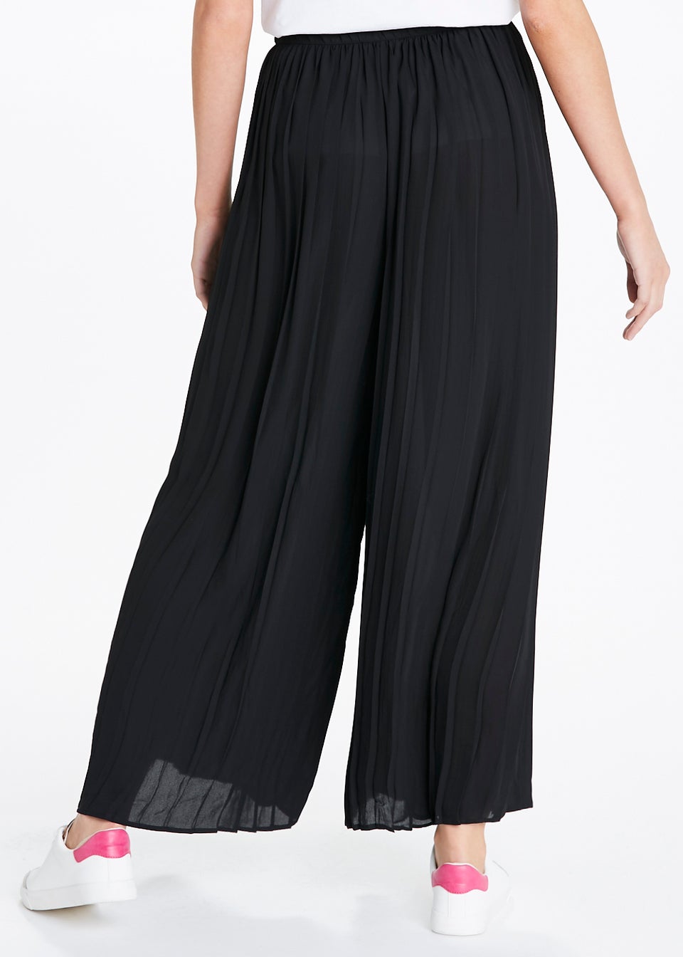 JDY Pila Black Wide Leg Pleated Trousers