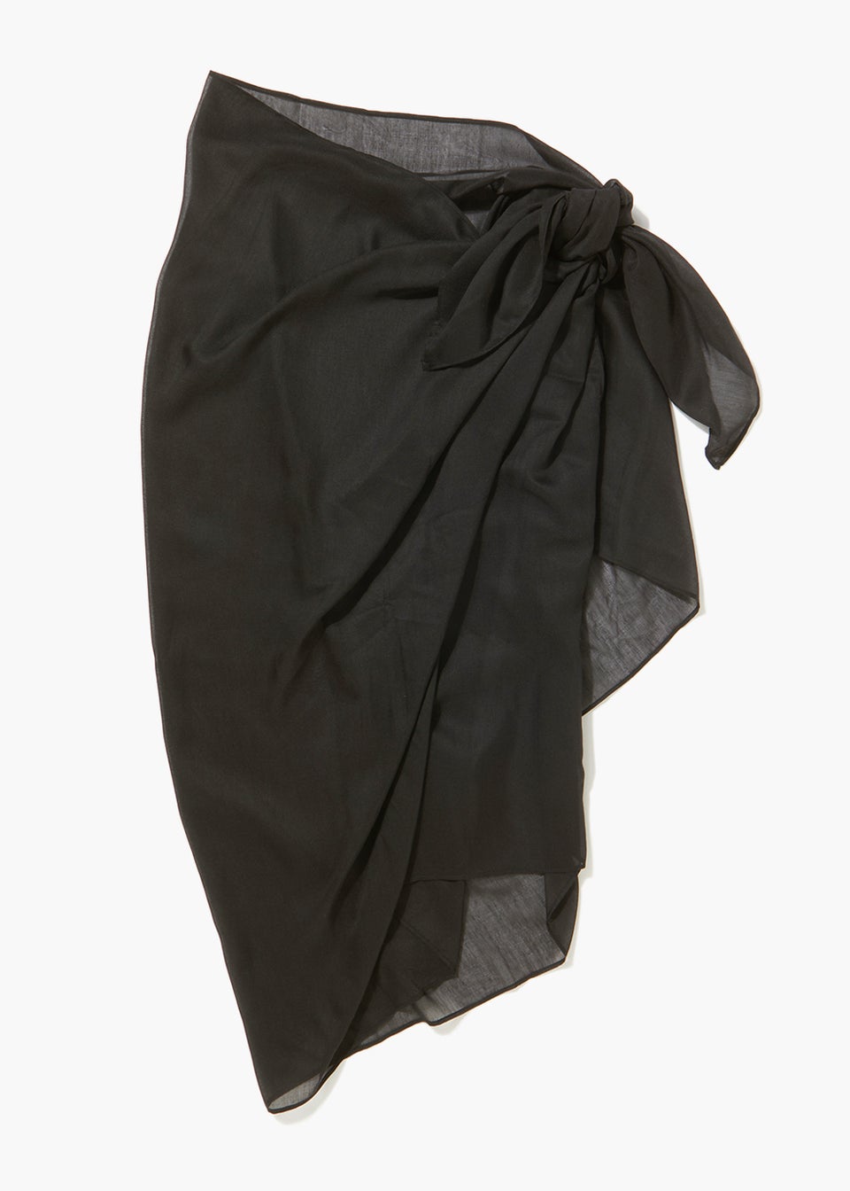 Black Chiffon Sarong Skirt