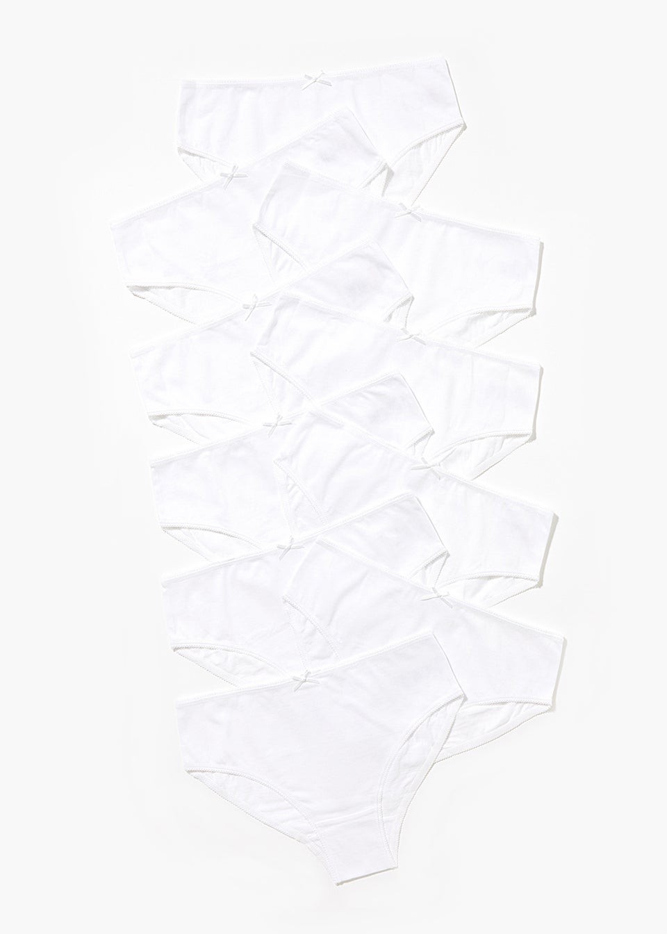 Girls 10 Pack White Knickers (2-13yrs)
