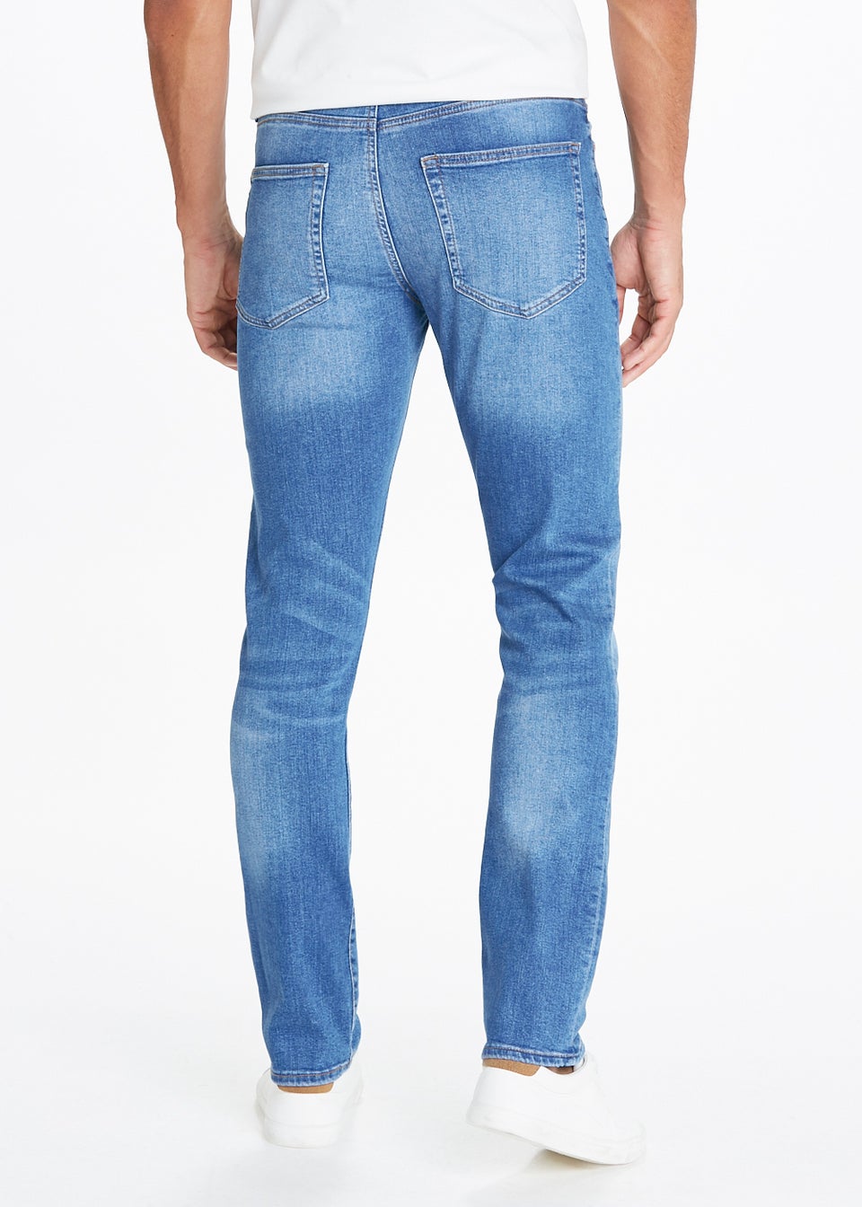 Bright Blue Stretch Slim Fit Jeans - Matalan