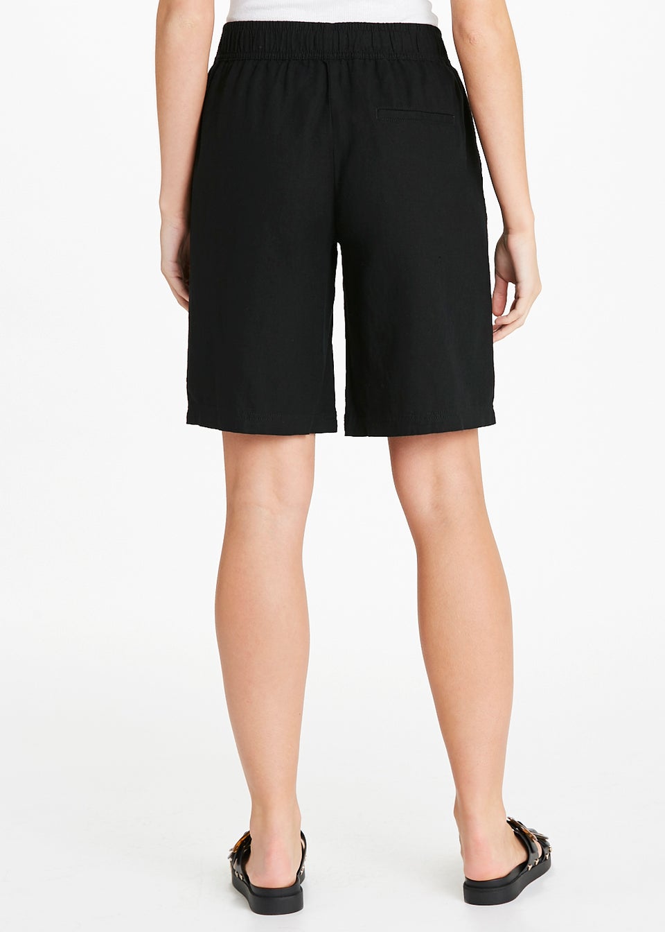 Womens black bermuda shorts cheap