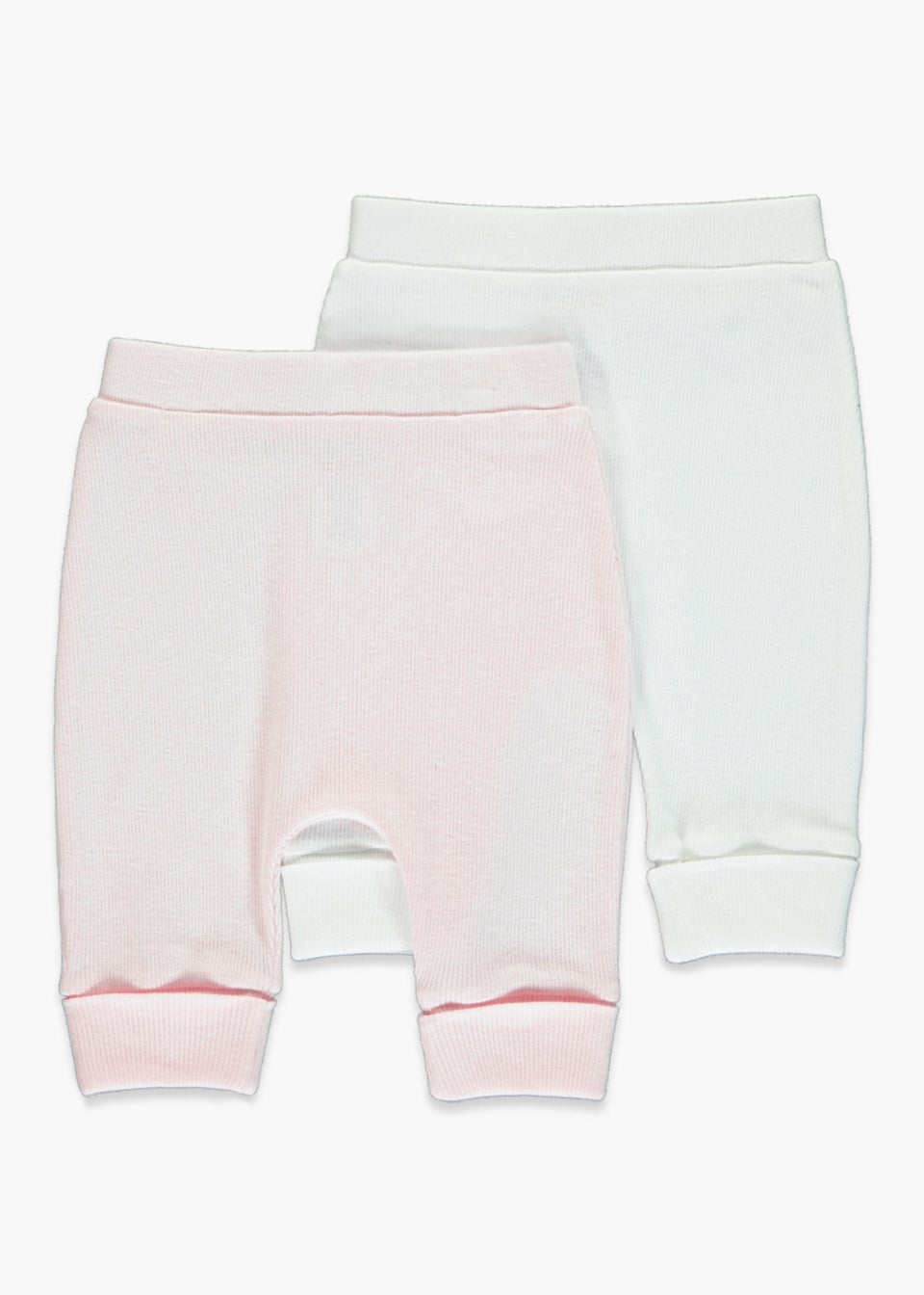 Baby 2 Pack Ribbed Leggings (Newborn-23mths)