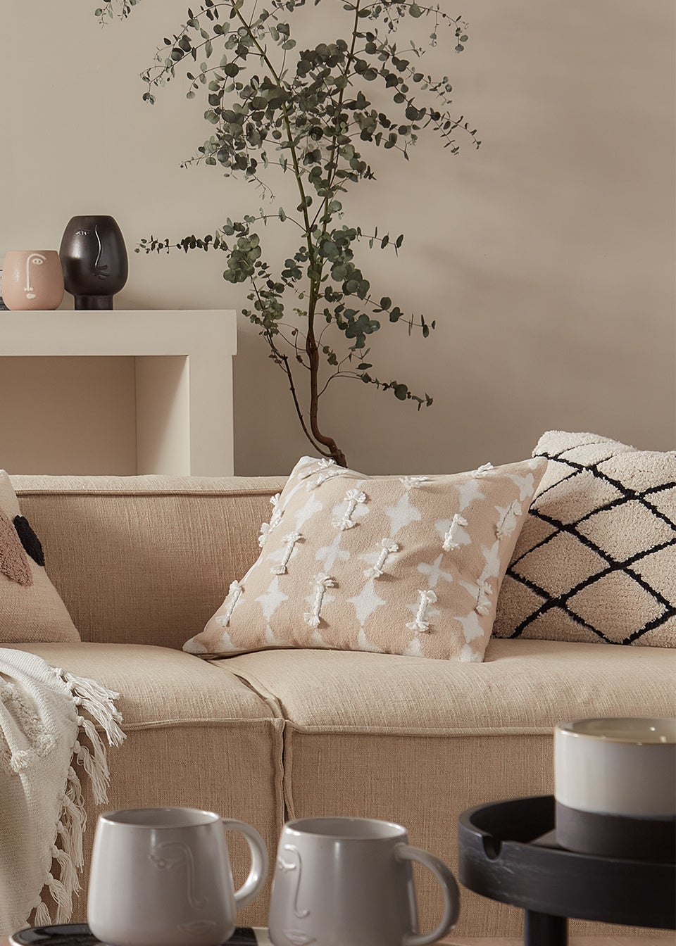 White Diamond Berber Outdoor Cushion (46cm x 46cm)