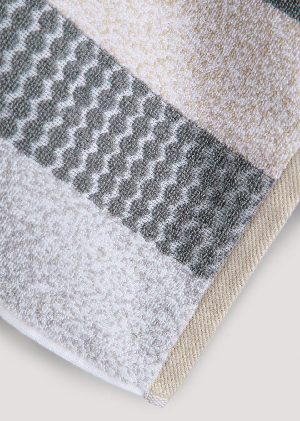Grey Stripe 100% Cotton Towels