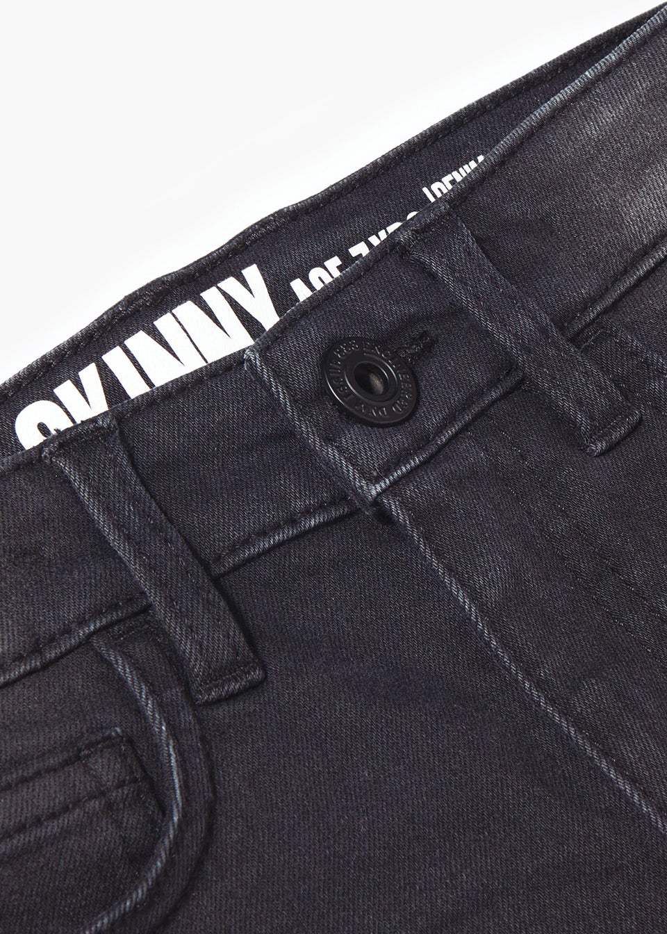 Boys Black Skinny Denim Shorts (4-13yrs)