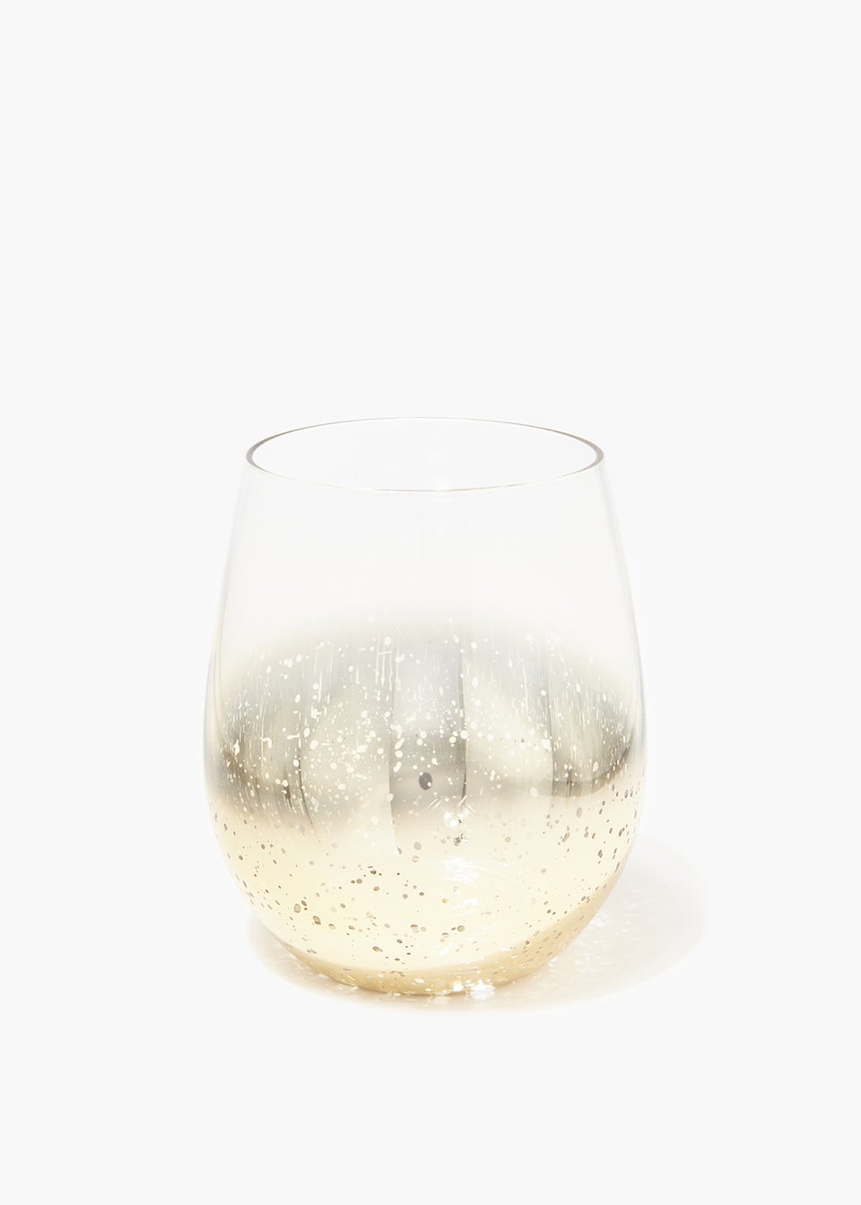 Mercury Gold Glass Tumbler (11cm x 7.5cm) Matalan
