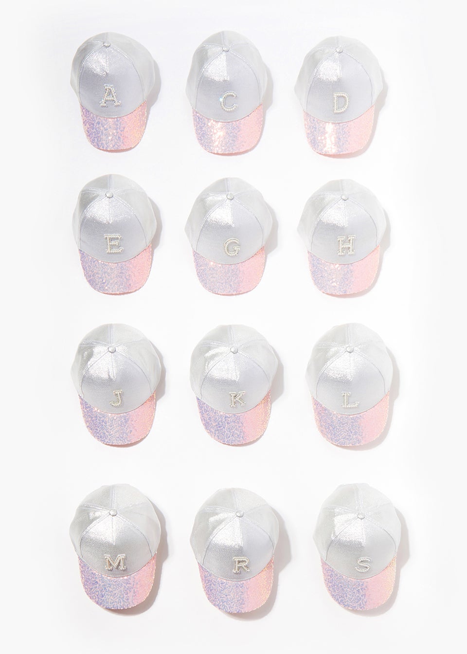 Girls Silver Alphabet Cap (7-10yrs)