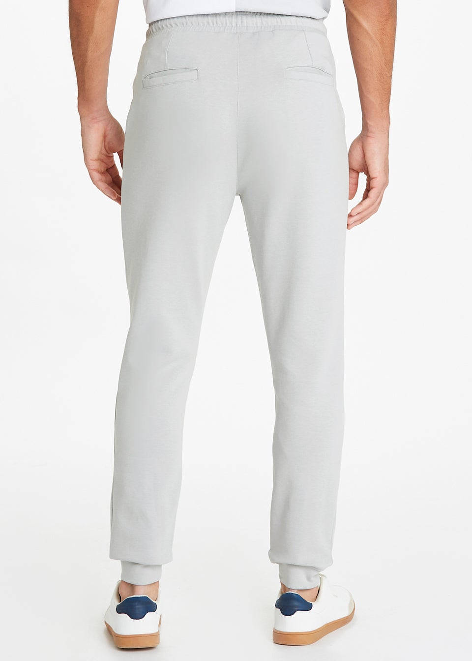 T&W Ice Grey Seam Detail Cuffed Joggers