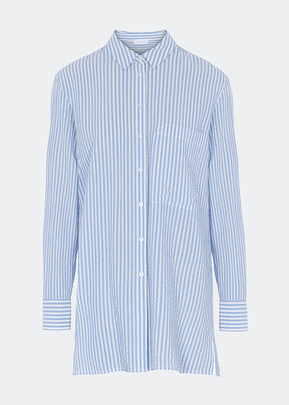 Blue Stripe Longline Shirt