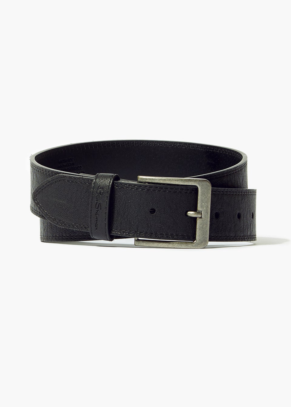Ben Sherman Black Bodwitch Leather Belt