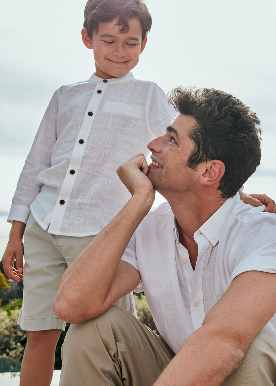 White Short Sleeve Textured Shirt