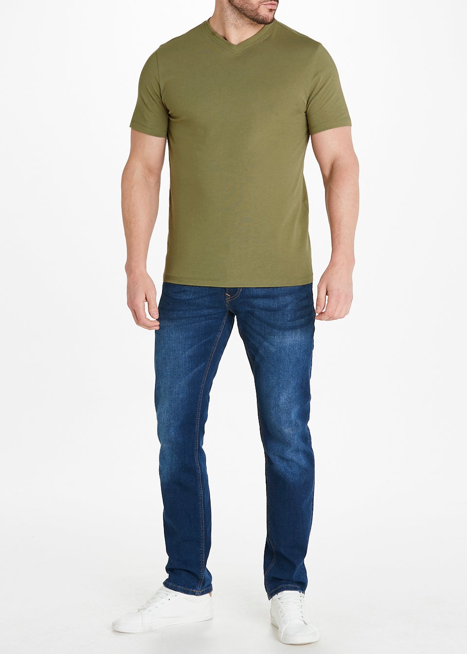 Olive Essential V-Neck T-Shirt