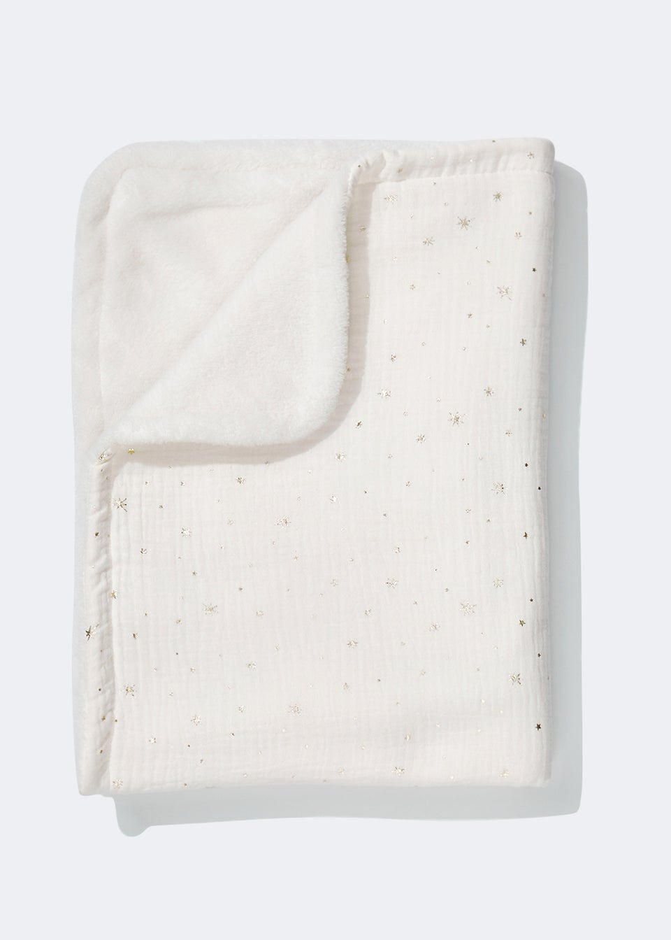 Baby Cream Muslin Star Foil Blanket (60cm x 80cm)