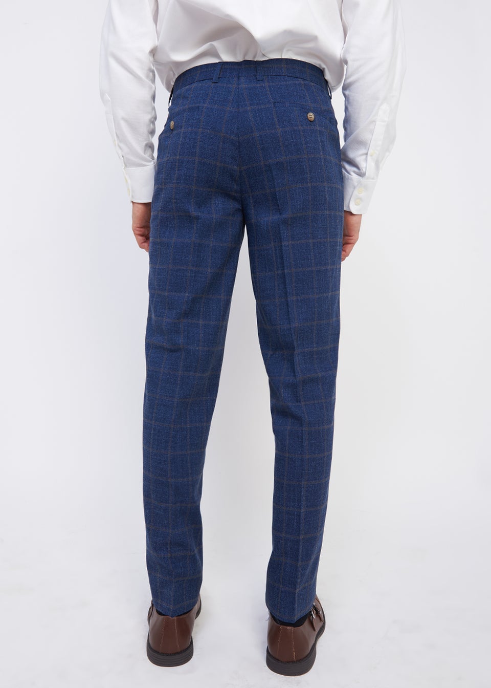 Broken Stitch Lancashire Check Slim Fit Suit Trousers