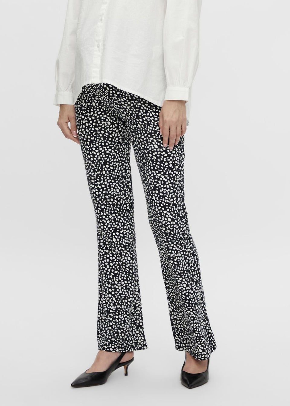 Mamalicious Maternity Spot Flared Over Bump Leggings