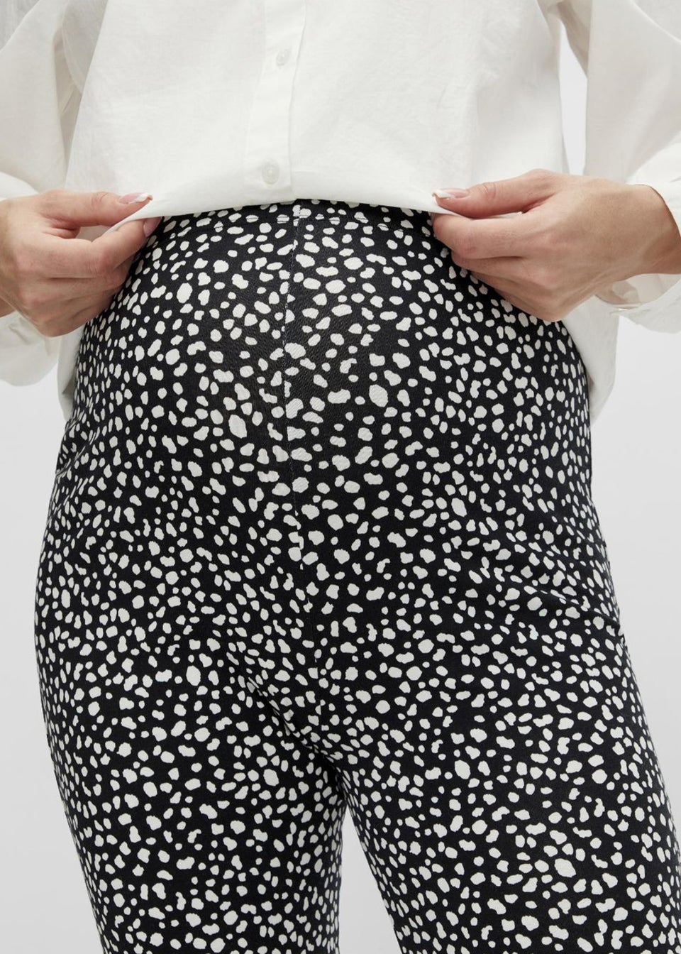 Mamalicious Maternity Spot Flared Over Bump Leggings