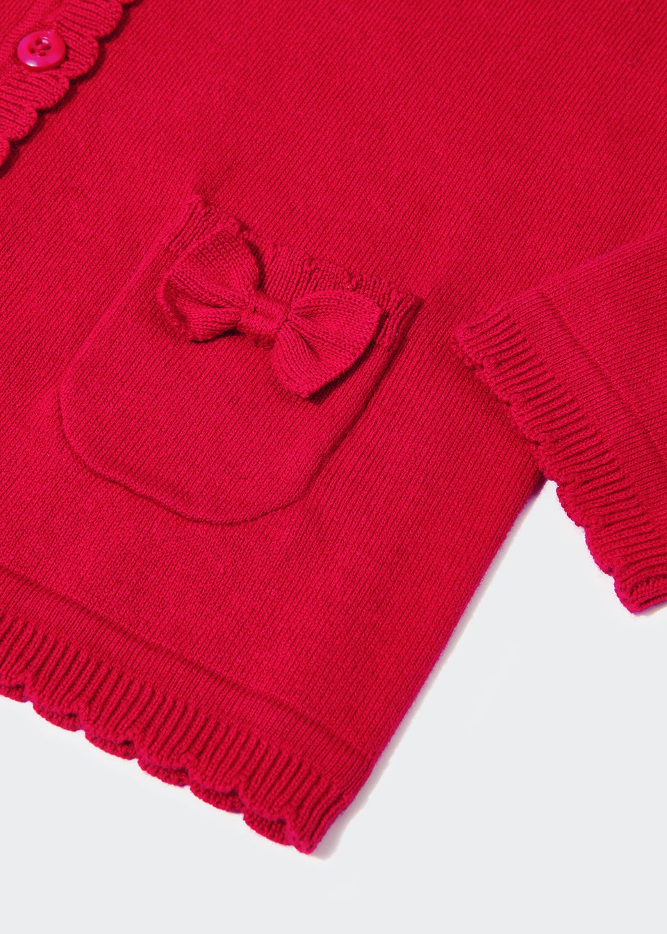 Girls Red Bow School Cardigan 3 9yrs Matalan