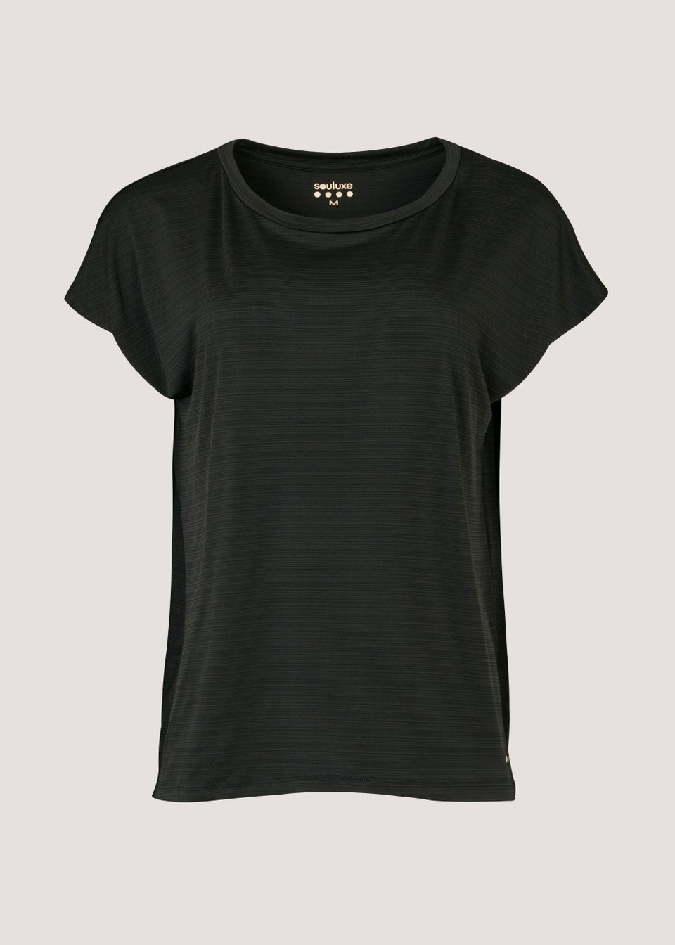 Souluxe Black Stripe Slouch Sports T-Shirt