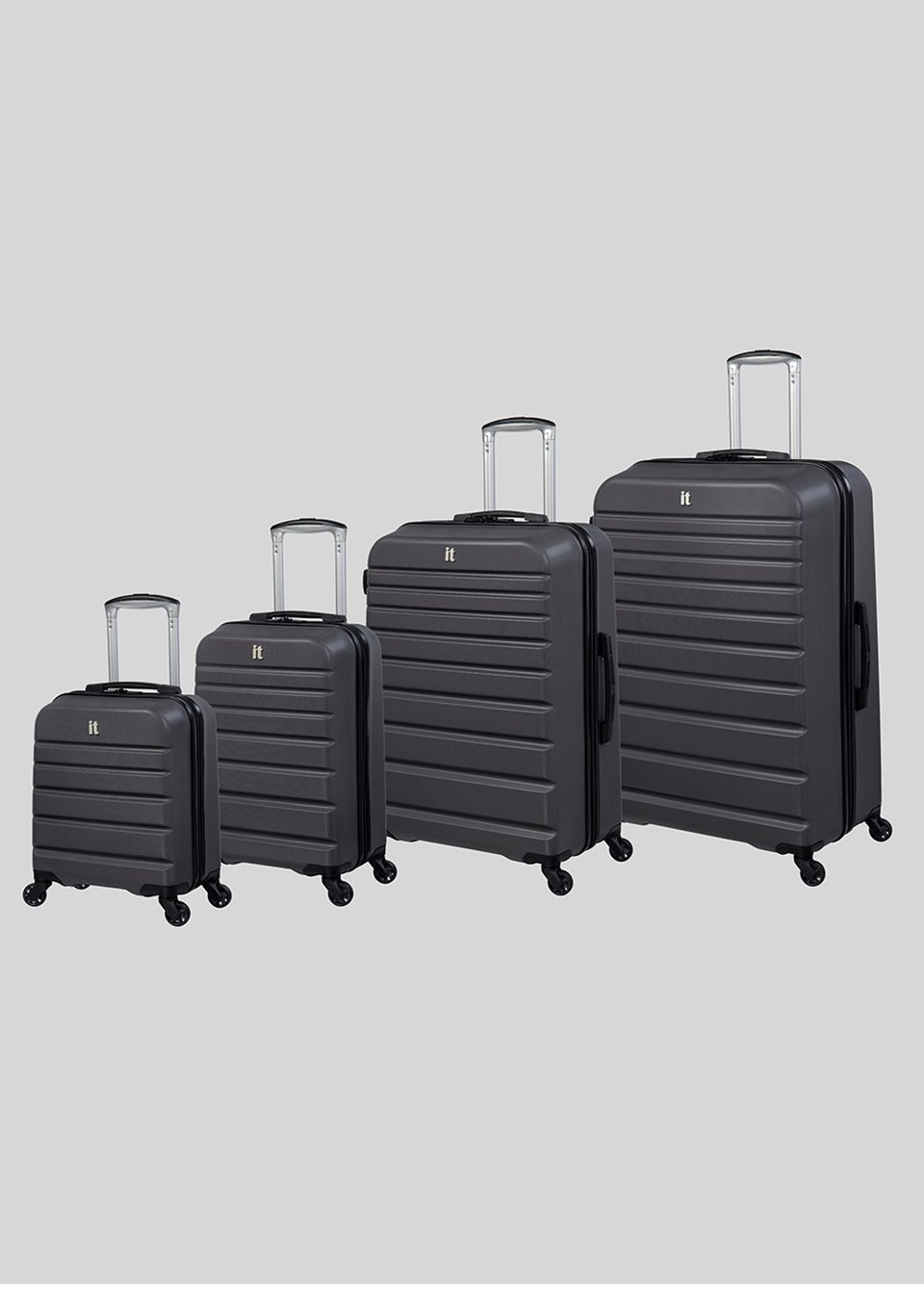 IT Luggage Dark Grey Navigator Hard Shell Suitcase