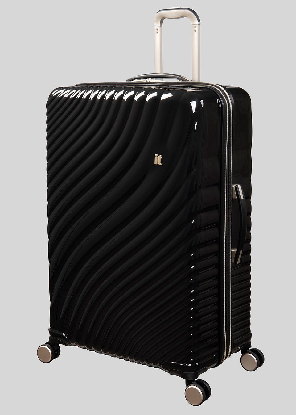 IT Luggage Black Wave Suitcase