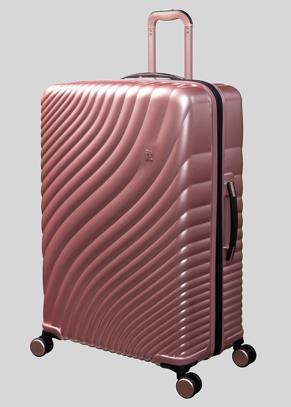 IT Luggage Rose Gold Wave Suitcase