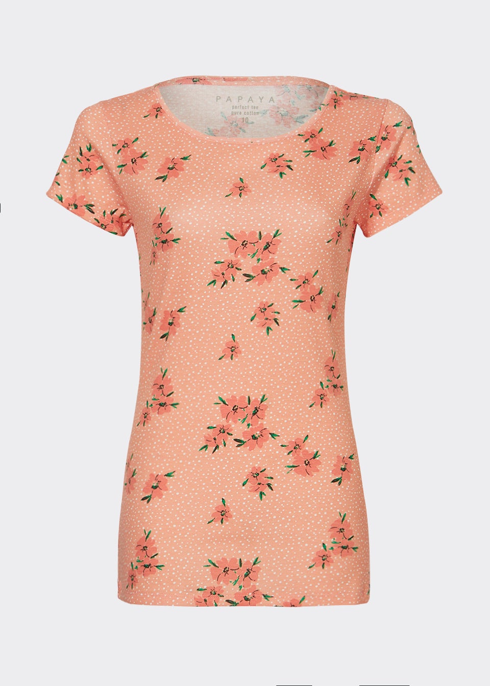 Coral Floral Jersey T-Shirt
