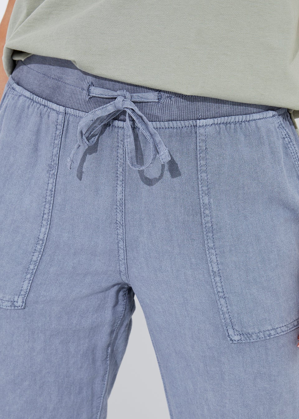 Indigo Linen Blend Joggers
