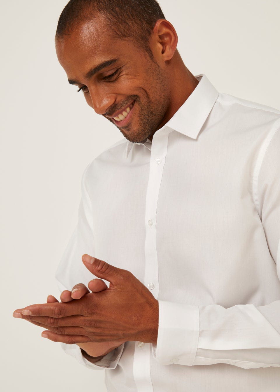 Taylor & Wright 3 Pack White Easy Care Slim Fit Shirts