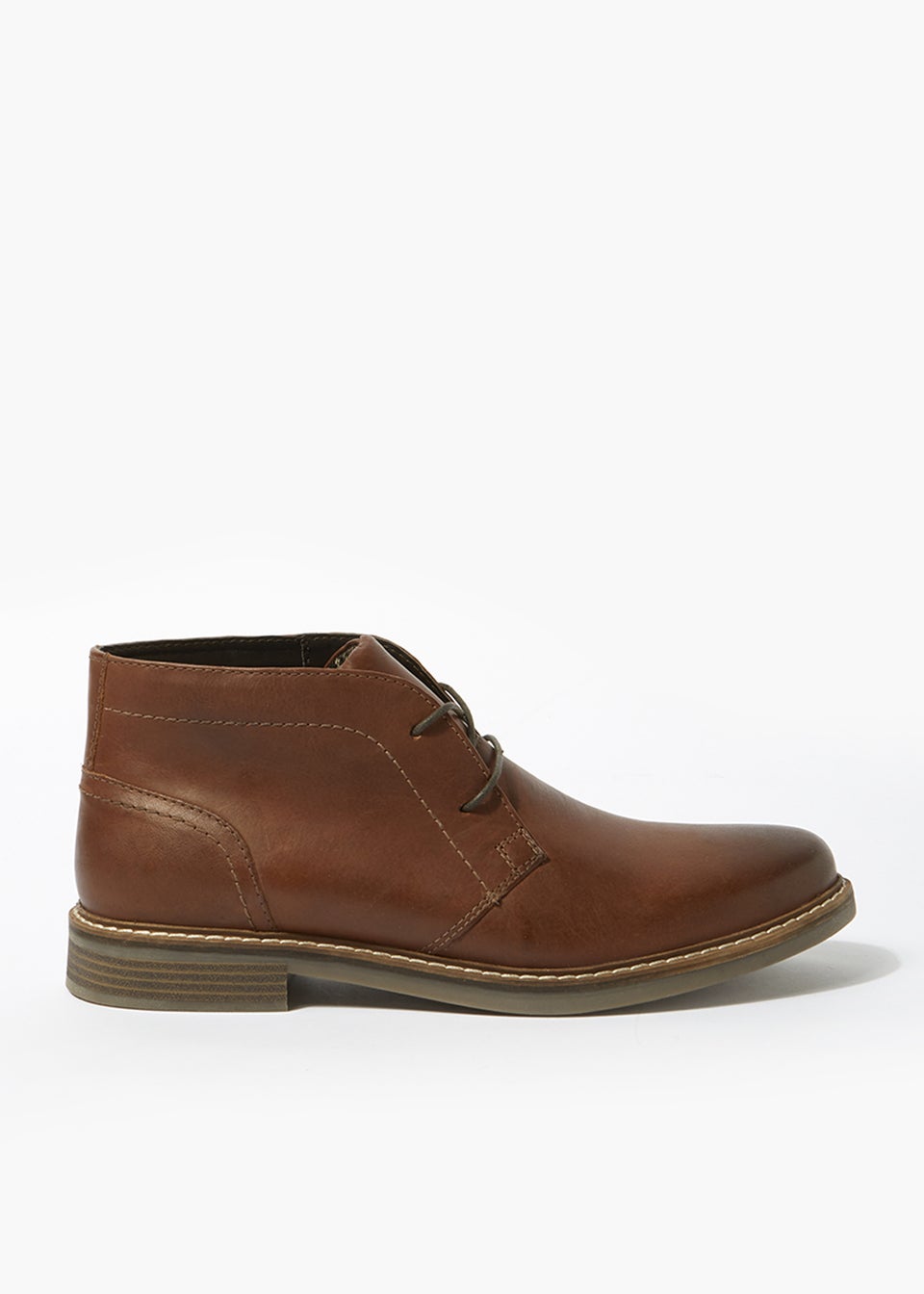 Brown Real Leather Chukka Boots