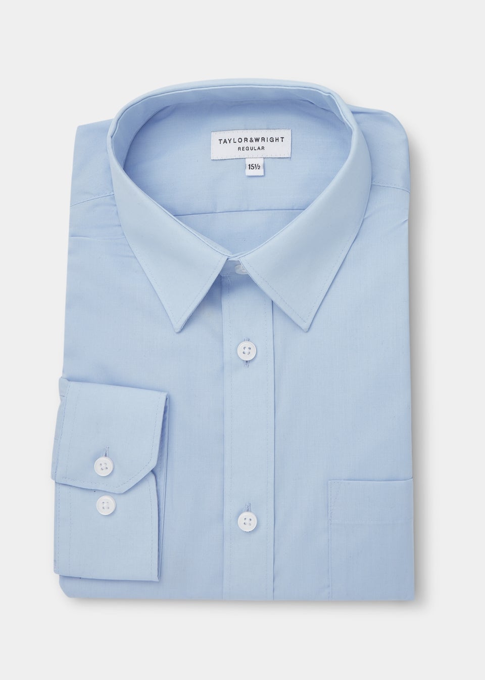 Taylor & Wright Blue Easy Care Regular Fit Short Sleeve Shirt