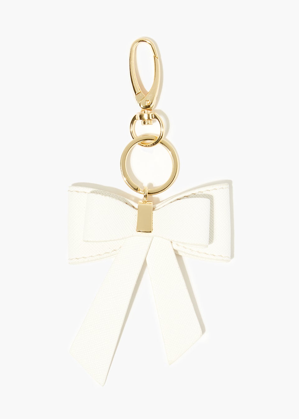 White Bow Keyring Matalan