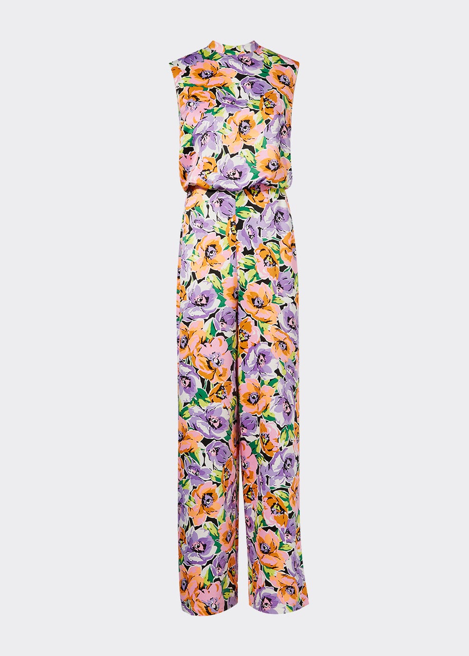 Be Beau Floral Satin Jumpsuit