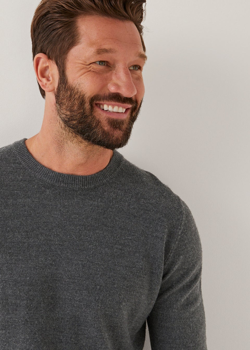 Charcoal Soft Touch Crew Neck Jumper