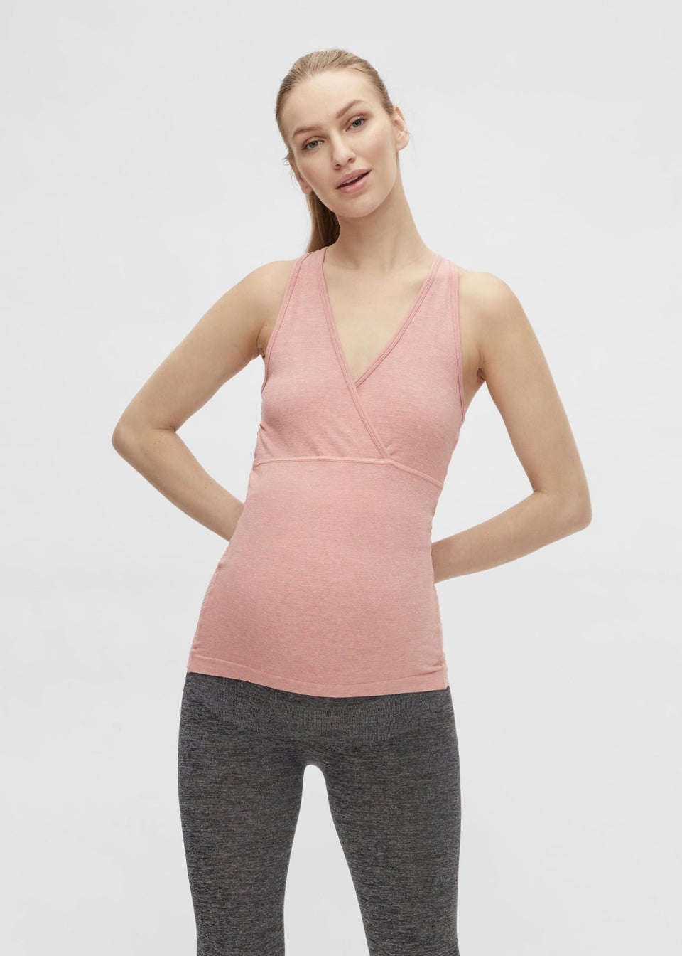 Mamalicious Maternity Pink Active Nursing Tank Top Matalan