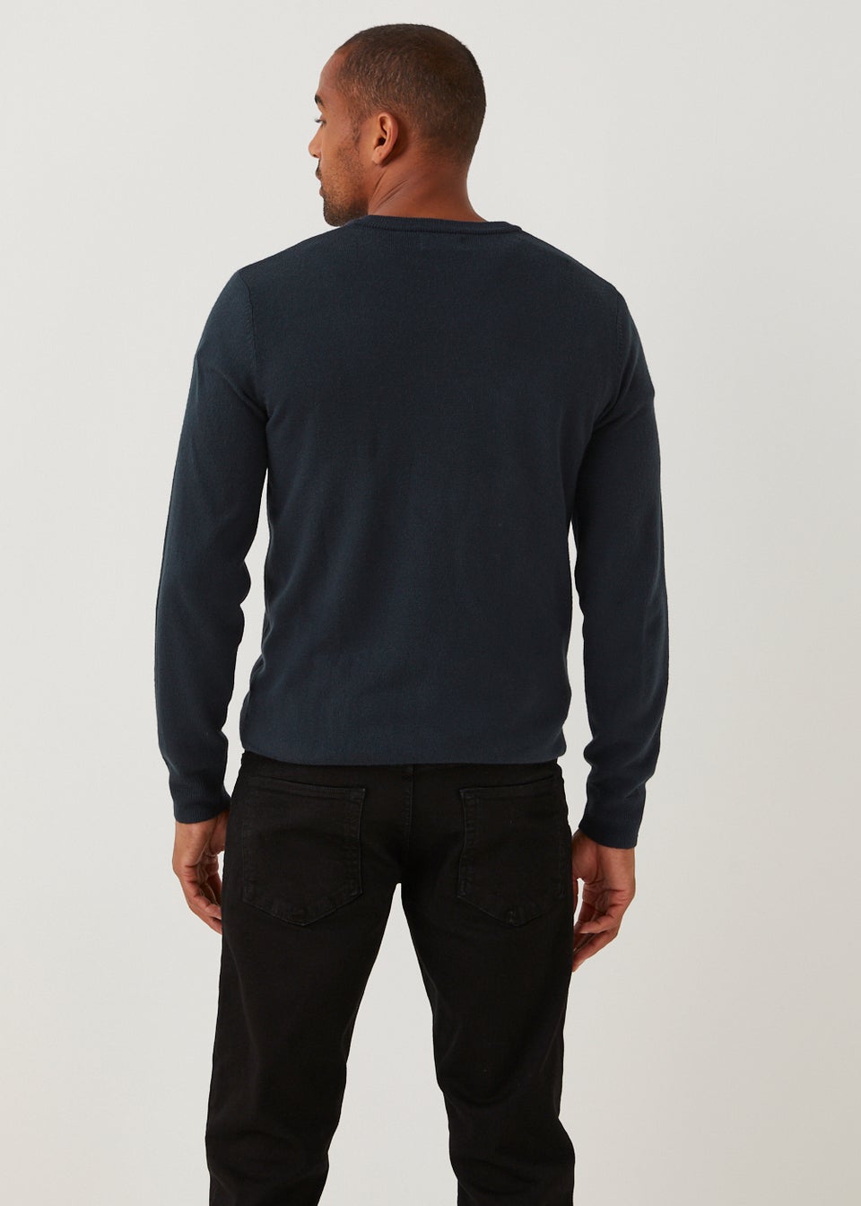 Navy Soft Touch V-Neck Jumper